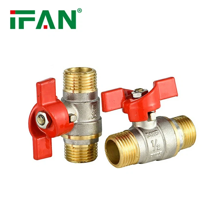 Txiv neej Txoj Kev Phoo Dag Brass Dej Pob Valve